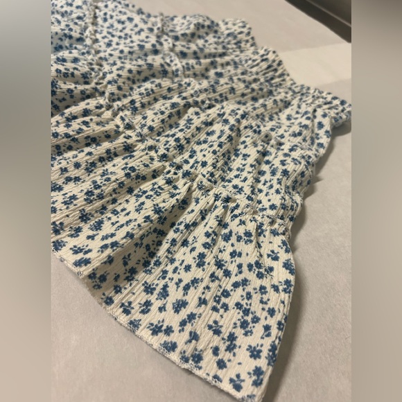 Zara Other - Zara Kids Blue and White Floral Mini Skirt 9yo